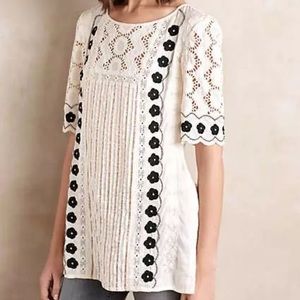 Anthropologie Embroidered Top